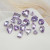 White - 20Pcs Nail Art Light Purple Sparkling Crystal Glass Diamond Violet Pointed Bottom Bare Rhinestone Gem Nail Accessories Charms By WTB