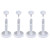 10/20Pc Transparent Acrylic 14G & 16G Labret Ring Monroe Lip Retainer Push In Ba By WTB