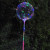 1/5/10/20/30Pcs Led Light Up Bobo Balloons Colorful 3 Levels Flashing Handle 20 Inches Bubble Balloon 70Cm Stick By WTB