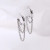 Metal Reddish Brown - Silver Color Punk Style Double Layer Chain Hoop Earring For Women Gold Color Ear Jewelry 2022 New Earrings By WTB