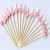 Pink - 100 Pack Of 12Cm Love Fruit Skewers Disposable Platters Sushi Burgers Cocktails Snacks Bamboo Skewers By WTB