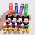 Dark Khaki - Disney Mickey Keychain Cartoon Stitch Cute Minnie Keyring Anime Student Bag Hanging All-Match Car Key Chain Christmas Gifts By WTB