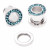 Metal Imitation Rhodium Plated, Main Stone Gold - 2Pc Steel Multicolour Crystal Ear Plug Flesh Tunnel 8G ( 3Mm ) - 1" ( 25Mm ) Gauge Expander Stretcher Screw Fit By WTB
