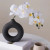 Green - 1Pcs Plastic Flat Minimalist Vase Wedding Decoration Donut Shape Flower Vase Oval Hollow Black Vases Fashion Home Living Room By WTB