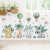 Khaki - Jungle Africa Animals Leaves Watercolor Vinyl Wall Stickers For Kids Room Baby Nursery Room Decoration Elephant Giraffe Stickers By WTB