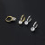 Metal Bronze - 2024 New Fashion Gold Color Round Zircon Simple Drop Dangle Earrings For Women Charm Korean Hoop Jewelry Wedding Birthday Gift By WTB