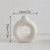 Purple - 1Pcs Plastic Flat Minimalist Vase Wedding Decoration Donut Shape Flower Vase Oval Hollow Black Vases Fashion Home Living Room By WTB