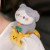 White, Height: 0-10Cm - Capybara Slap Snap Wrap Capibara Plushie Wristband Bracelet Kawaii Cute Dog Cat Plush Toy Hand Ring Creative Funny Gift By WTB