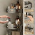 Orange - Bathroom Corner Rack Punch-Free Wall-Mounted Aluminum Shampoo Bottle Storage Waterproof Bathroom Accessories With Hook Rod By WTB