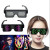 White - Led Glasses Party Luminous Glasses Usb Charge Neon Glass Glowing Christmas Flashing Light Glow Sunglasses Holiday Party Supplies By WTB