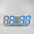 Navy Blue - 3D Mini Clock Led Digital Wall Clock Desk Clock Electronic Alarm Clock Living Room Wall Clock Diy Kitchen Timer By WTB
