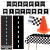 Light Yellow - Race Car Party Decoration 2M Table Runner Traffic Cones And Racing Checkered Flags Checkered Race Car Party Tablecloths By WTB