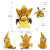 Yellow - Cos Eevee Pikachu Cosplay Plush Toys Pikachu Peluche Lucario Stuffed Animal Doll Collectible Gift,Cartoon 20-30Cm By WTB