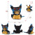 Black - Cos Eevee Pikachu Cosplay Plush Toys Pikachu Peluche Lucario Stuffed Animal Doll Collectible Gift,Cartoon 20-30Cm By WTB
