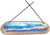 Chakrik12 Length Incense Stick Holder With 2 Holes, Incense Ash Cather For Counters, Meditation Room, Yoga, Home, Office, (Blue & Golden)