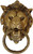 Chakrik Black Antique, Brass, Ring Door Knocker (Brass Yellow Lion Door Knocker)