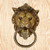 Chakrik Black Antique, Brass, Ring Door Knocker (Brass Yellow Lion Door Knocker)