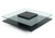 Emulsion Modern Black Oak Glass Coffee Table By VIG