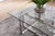 Modrest Valiant Modern Glass & Stainless Steel Coffee Table By VIG