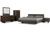 Eastern King Modrest Selma Modern Dark Aged Oak & Concrete Bedroom Set By VIG