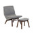 Modrest Whitney Modern Grey Walnut Accent Chair Ottoman By Vig Vgmami 558 Gry