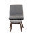Modrest Whitney Modern Grey & Walnut Accent Chair & Ottoman By VIG