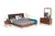 Modrest Marshall Mid Century Modern Brown Fabric Walnut Bedroom Set By Vig Vgmabr 39 Set