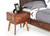 Modrest Marshall Mid-Century Modern Brown Fabric & Walnut Bedroom Set By VIG
