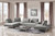 Divani Casa Baxter - Modern Grey Fabric Sectional Sofa + Coffee Table By VIG