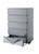 Modrest Duke Modern Grey & Black Gun Chrome Chest By VIG