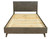 Queen Modrest Daisy Mid-Century Dark Acacia Bed By VIG