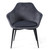 Modrest Wilson - Modern Grey Velvet & Black Dining Chair By VIG