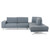 Lamod Italia Mood - Contemporary Blue Leather Right Facing Sectional Sofa By VIG