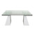 Modrest Latrobe Modern Extendable Quartz Stone Glass Dining Table By Vig Vgyfdt8765 5 Dt Wht