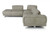 Lamod Italia Mood - Italian Grey Leather Left Facing Sectional Sofa By VIG