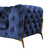 Divani Casa Quincey Transitional Blue Velvet Loveseat By Vig Vgknk8520 Blu L