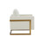 Modrest Prince Contemporary Cream Gold Fabric Accent Chair By Vig Vgrhrhs Ac 255 Wht Ch