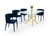 Modrest Pyrite Modern Glass And Gold Dining Table By VIG