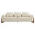 Modrest Fleury Contemporary Cream Fabric And Walnut Sofa By Vig Vgcs 21073 So