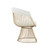 Modrest Chandler - Modern White Sherpa And Matte Gold Dining Chair By VIG