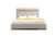 Modrest Cartier Modern Beige Velvet And Brushed Brass Q Bed By Vig Vgvc Bdad02 Bge Bb Bed Q