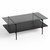 Modrest Conley Mid Century Modern Grey Glass Black Ash Coffee Table By Vig Vgdwj5934