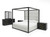 Modrest Manhattan - Contemporary Canopy Grey Bed -Queen By VIG