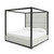 Modrest Manhattan Contemporary Canopy Grey Bed Eastern By Vig Vgma Br 127 Bed Ek