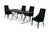 A&X Xavier - Modern Black Crocodile + Stainless Steel Dining Table By VIG