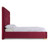 Eastern King Modrest Janet - Modern Red Velvet + Gold Bed By VIG