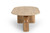 Modrest Kellison - Modern Travertine Marble + Wood Oval Coffee Table By VIG