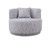 Divani Casa Beau - Modern Light Grey Fabric Sectional Sofa With 2 Swirling Chair By VIG