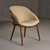 Modrest Michael - Mid-Century Modern Beige Vegan Leather + Walnut Dining Chair By VIG