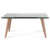 Modrest Marcus - Modern Glass + Walnut Extendable Dining Table By VIG